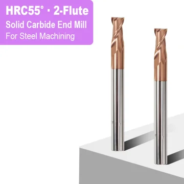 2 Flute HRC55 Solid Carbide End Mill for Steel Machining