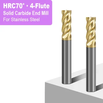 Zhuzhou Jinzuan 4 Flute HRC70 Solid Carbide Flat End Mill | Stainless Steel